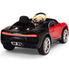 Licensed RED-BLACK Bugatti Ride On Car R/C Remote Leather Seat Real EVA Rubber Tires (Newest Versión )