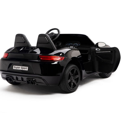 BLACK SUPER BIG 24V Ride On Car Powerful Motors,Real Rubber Tires (Newest Versión)