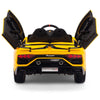 Licensed YELLOW Lamborghini Ride On Car R/C Remote Leather Seat Real EVA Rubber Tires (Newest Versión )