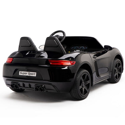 BLACK SUPER BIG 24V Ride On Car Powerful Motors,Real Rubber Tires (Newest Versión)