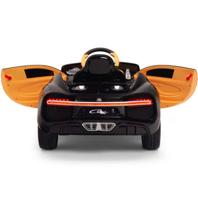 Licensed RED-BLACK Bugatti Ride On Car R/C Remote Leather Seat Real EVA Rubber Tires (Newest Versión )