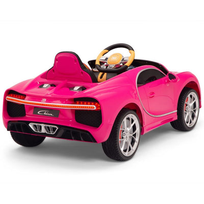 Licensed PINK Bugatti Ride On Car R/C Remote Leather Seat Real EVA Rubber Tires (Newest Version )