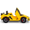 Licensed YELLOW Lamborghini Ride On Car R/C Remote Leather Seat Real EVA Rubber Tires (Newest Versión )