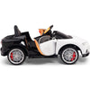 Licensed BLACK/WHITE Bugatti Ride On Car R/C Remote Leather Seat Real EVA Rubber Tires (Newest Versión )