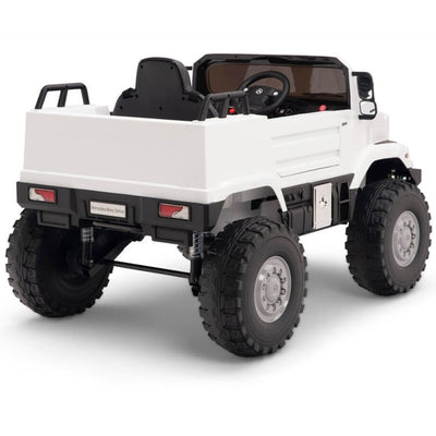 Licensed WHITE Mercedes 12V Ride On Truck R/C Remote ,Rubber Tires (Newest Version )