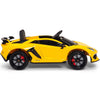 Licensed YELLOW Lamborghini Ride On Car R/C Remote Leather Seat Real EVA Rubber Tires (Newest Versión )