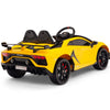 Licensed YELLOW Lamborghini Ride On Car R/C Remote Leather Seat Real EVA Rubber Tires (Newest Versión )