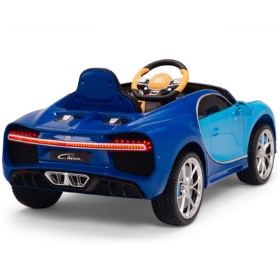 Licensed BLUE Bugatti Ride On Car R/C Remote Leather Seat Real EVA Rubber Tires (Newest Versión )