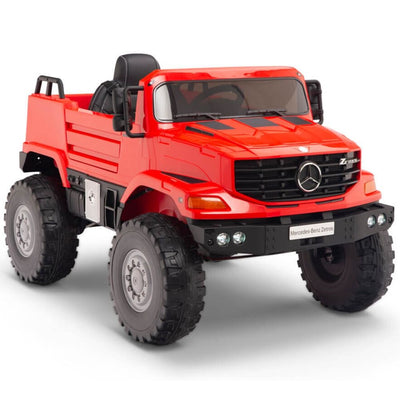 Licensed Red Mercedes 12V Ride On Truck R/C Remote ,Rubber Tires (Newest Version )