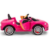 Licensed PINK Bugatti Ride On Car R/C Remote Leather Seat Real EVA Rubber Tires (Newest Version )