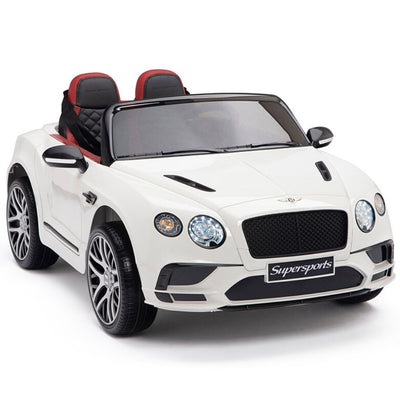 Licensed Bentley WHITE GT Super Sports RC/Remote Real EVA Rubber Tires (Newest Versión )