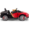 Licensed RED-BLACK Bugatti Ride On Car R/C Remote Leather Seat Real EVA Rubber Tires (Newest Versión )