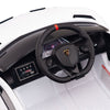 Licensed WHITE Lamborghini Ride On Car R/C Remote Leather Seat Real EVA Rubber Tires (Newest Versión )