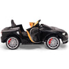 Licensed BLACK Bugatti Ride On Car R/C Remote Leather Seat Real EVA Rubber Tires (Newest Versión )