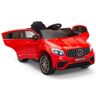 Licensed Red Mercedes Electric Ride On Car R/C Remote Leather Seat (Newest Versión )