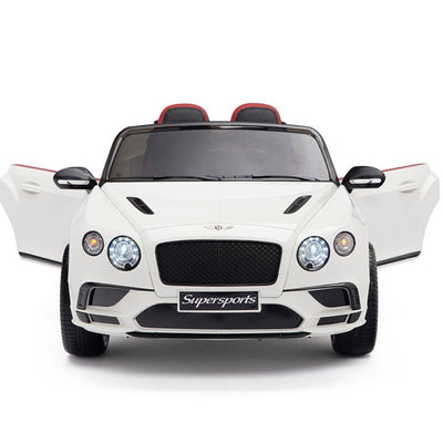 Licensed Bentley WHITE GT Super Sports RC/Remote Real EVA Rubber Tires (Newest Versión )