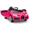 Licensed PINK Bugatti Ride On Car R/C Remote Leather Seat Real EVA Rubber Tires (Newest Version )