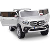 Licensed 4 Wheel Drive/AWD SILVER Mercedes Electric Truck R/C Remote Leather Seat