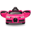 Licensed PINK Bugatti Ride On Car R/C Remote Leather Seat Real EVA Rubber Tires (Newest Version )