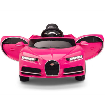 Licensed PINK Bugatti Ride On Car R/C Remote Leather Seat Real EVA Rubber Tires (Newest Version )