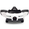 Licensed BLACK/WHITE Bugatti Ride On Car R/C Remote Leather Seat Real EVA Rubber Tires (Newest Versión )