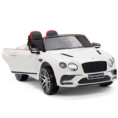 Licensed Bentley WHITE GT Super Sports RC/Remote Real EVA Rubber Tires (Newest Versión )