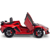 Licensed Burgundy Lamborghini Ride On Car R/C Remote Leather Seat Real EVA Rubber Tires (Newest Versión )