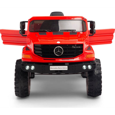 Licensed Red Mercedes 12V Ride On Truck R/C Remote ,Rubber Tires (Newest Version )