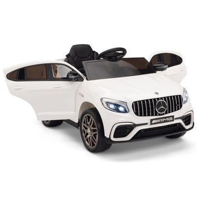 Licensed White Mercedes Electric Ride On Car R/C Remote Leather Seat (Newest Versión )