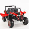 4X4 RED UTV Ride On R/C Remote Leather Seat and Real EVA Rubber Tires ( NEWEST VERSION )