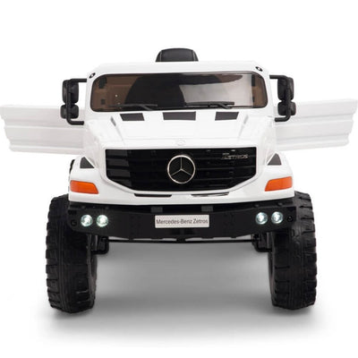 Licensed WHITE Mercedes 12V Ride On Truck R/C Remote ,Rubber Tires (Newest Version )