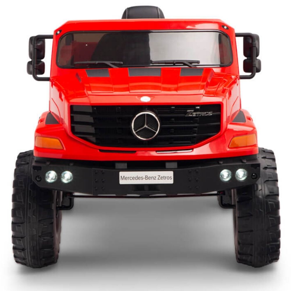 Licensed Red Mercedes 12V Ride On Truck R/C Remote ,Rubber Tires (Newest Version )