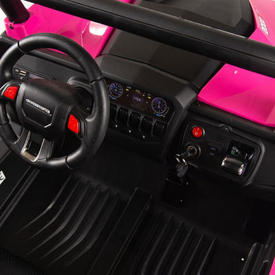 4X4 PINK UTV Ride On R/C Remote Leather Seat and Real EVA Rubber Tires ( NEWEST VERSION )