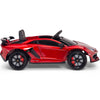 Licensed Burgundy Lamborghini Ride On Car R/C Remote Leather Seat Real EVA Rubber Tires (Newest Versión )