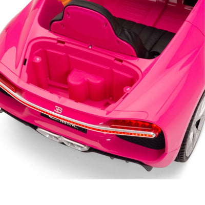 Licensed PINK Bugatti Ride On Car R/C Remote Leather Seat Real EVA Rubber Tires (Newest Version )