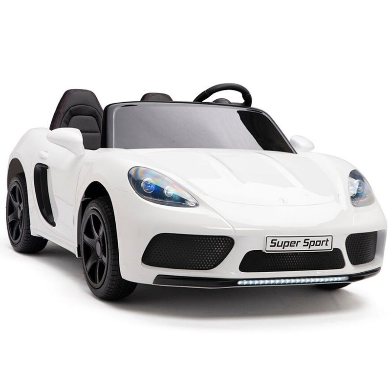 WHITE SUPER BIG 24V Ride On Car Powerful Motors,Real Rubber Tires (Newest Versión)