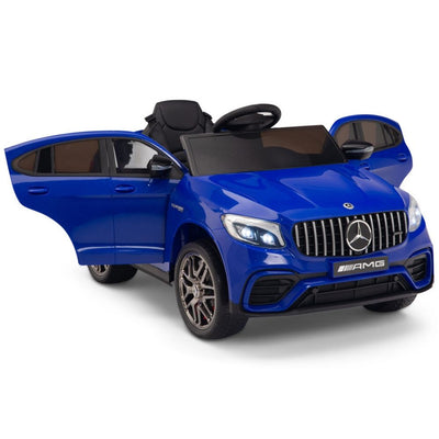 Licensed Blue Mercedes Electric Ride On Car R/C Remote Leather Seat (Newest Versión )