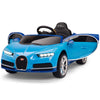 Licensed BLUE Bugatti Ride On Car R/C Remote Leather Seat Real EVA Rubber Tires (Newest Versión )