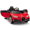 Licensed RED-BLACK Bugatti Ride On Car R/C Remote Leather Seat Real EVA Rubber Tires (Newest Versión )