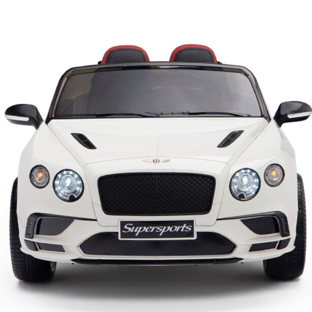 Licensed Bentley WHITE GT Super Sports RC/Remote Real EVA Rubber Tires (Newest Versión )