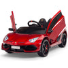 Licensed Burgundy Lamborghini Ride On Car R/C Remote Leather Seat Real EVA Rubber Tires (Newest Versión )