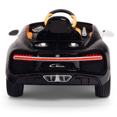 Licensed BLACK/WHITE Bugatti Ride On Car R/C Remote Leather Seat Real EVA Rubber Tires (Newest Versión )