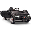 Licensed BLACK Bugatti Ride On Car R/C Remote Leather Seat Real EVA Rubber Tires (Newest Versión )