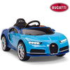 Licensed BLUE Bugatti Ride On Car R/C Remote Leather Seat Real EVA Rubber Tires (Newest Versión )