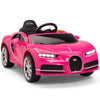 Licensed PINK Bugatti Ride On Car R/C Remote Leather Seat Real EVA Rubber Tires (Newest Version )