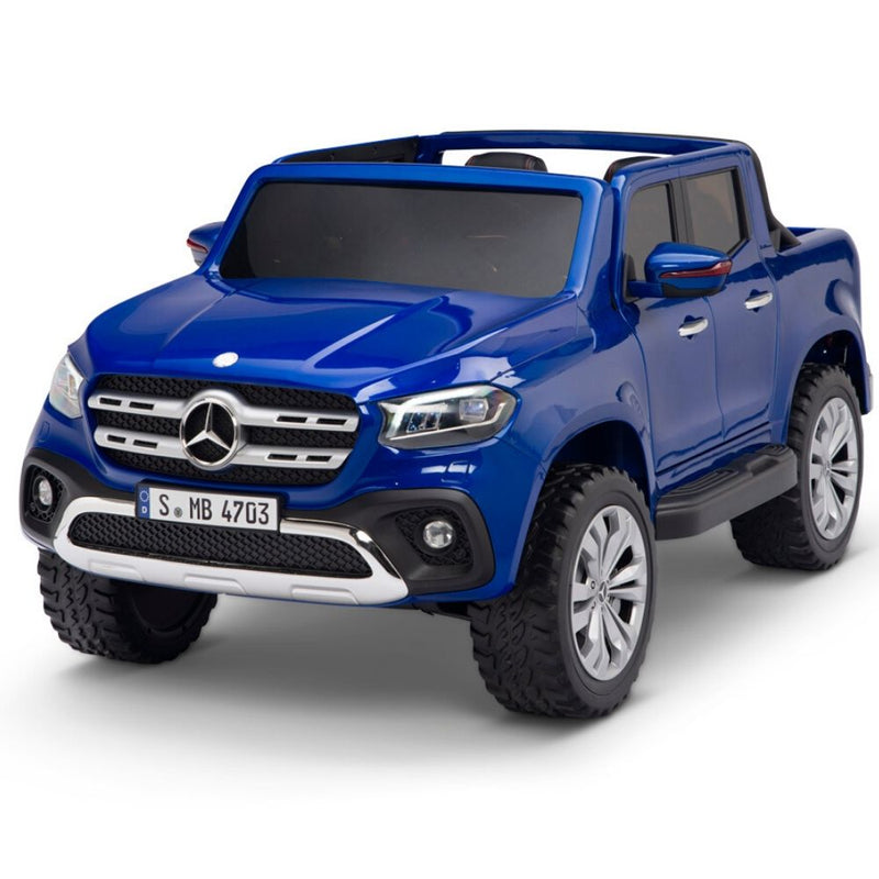 Licensed 4 Wheel Drive/AWD BLUE Mercedes Electric Truck R/C Remote Leather Seat