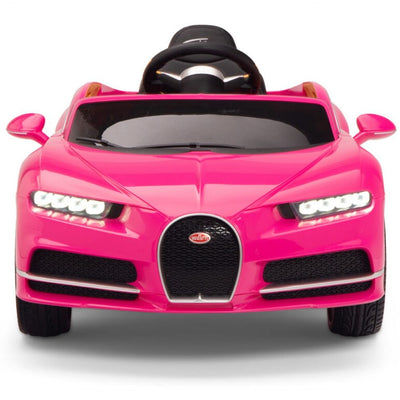 Licensed PINK Bugatti Ride On Car R/C Remote Leather Seat Real EVA Rubber Tires (Newest Version )