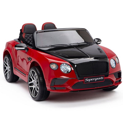 Licensed Bentley BLACK-RED GT Super Sports RC/Remote Real EVA Rubber Tires (Newest Versión )