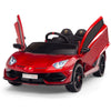 Licensed Burgundy Lamborghini Ride On Car R/C Remote Leather Seat Real EVA Rubber Tires (Newest Versión )