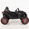 4X4 BLACK UTV Ride On R/C Remote Leather Seat and Real EVA Rubber Tires ( NEWEST VERSION )